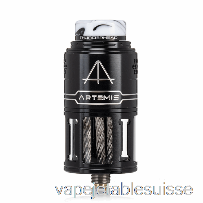 Vape Suisse Créations Thunderhead Artemis V2 Top Coiler 25mm Rdta Noir Et Argent